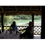 Rio Lacantun from lodge restaurant. Photo by Rick Taylor. Copyright Borderland Tours. All rights reserved.