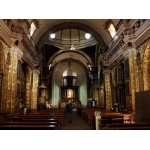 Santo Domingo Church in San Cristobal de las Casas, constructed in 1547. Photo by Rick Taylor. Copyright Borderland Tours. All rights reserved.