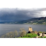 Lochness and Urquhart Castle. Photo by Sam Fentress. Courtesy of Wikimedia Commons. All rights reserved. 
