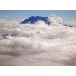 Mt. Kinabalu swathed in clouds. Photo by Adam Riley. All rights reserved.