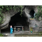 Old woman worshipping the Virgin in Casablanca. Photo by Rick Taylor. Copyright Borderland Tours. All rights reserved.