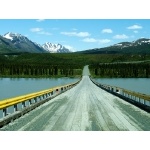 Susitna River Bridge Denali Highway. Photo by Rick Taylor. Copyright Borderland Tours. All rights reserved