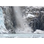 Northwestern Glacier calving. Photo by Rick Taylor. Copyright Borderland Tours. All rights reserved.