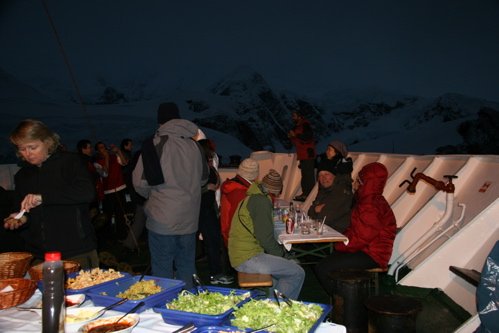 Dinner on the boat. Photo by Adam Riley. All rights reserved.