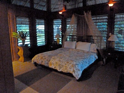 Chan chich cabana interior. Photo by Joyce Meyer and Mike West. All rights reserved. 