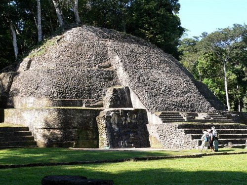 Mayan temple at caracol. Photo by Chris Sharpe. All rights reserved.
