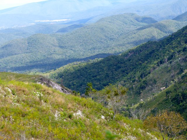 Cut-over landscape on the border with haiti