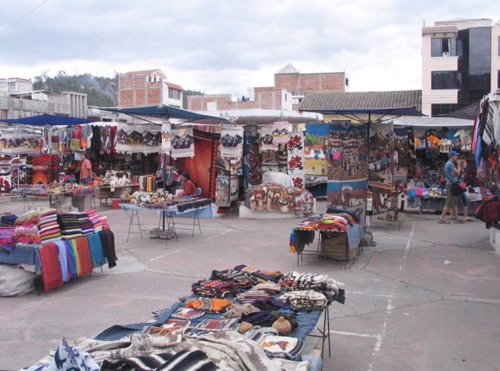 Otavalo market. Photo by Dave Semler and Marsha Steffen. All rights reserved.